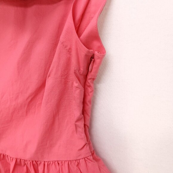 Kate Spade Blouse Shore Thing Sleeveless Button Back Peplum Top Coral Size 2 - Picture 6 of 11